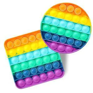 Pop Fidget Sensory Toys, 2 Pack, Circle & Square Shapes Pop Fidget Sensory Toys, 2 Pack, Circle & Square Shapes
