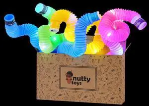 Light Up Sensory Toys - Large Pop Tubes - Glow Sticks - Creative STEM Learning for Kids & Toddlers - Top ADHD Autism Fidget 2026, Best Boy & Girl Christmas Stocking Stuffers Gifts Idea Light Up Sensory Toys - Large Pop Tubes - Glow Sticks - Creative STEM Learning for Kids & Toddlers - Top ADHD Autism Fidget 2026, Best Boy & Girl Christmas Stocking Stuffers Gifts Idea