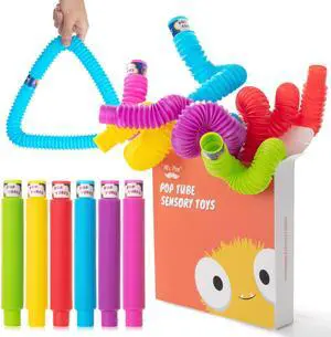 Pop Tubes Sensory Toys, 6 Pack, Large, Pop Tubes Pop Tubes Sensory Toys, 6 Pack, Large, Pop Tubes
