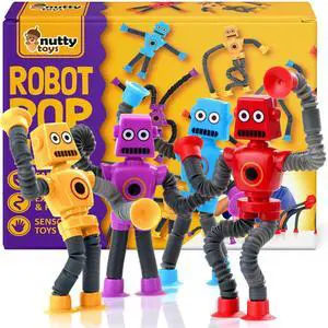 Sensory Robot Toys 4pk - Top Pop Tubes Fidget 2026 for ADHD & Autism Ages 3 4 5 6 7 8 9 10 11 12, Best Kids Travel Idea, Unique Christmas Toddler & Tween Gift Idea & Boy Stocking Stuffers Sensory Robot Toys 4pk - Top Pop Tubes Fidget 2026 for ADHD & Autism Ages 3 4 5 6 7 8 9 10 11 12, Best Kids Travel Idea, Unique Christmas Toddler & Tween Gift Idea & Boy Stocking Stuffers