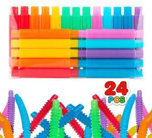 24 Pack Pop Tubes Sensory Toys Party Favors Fidget Toys Bulk for Kids 24 Pack Pop Tubes Sensory Toys Party Favors Fidget Toys Bulk for Kids
