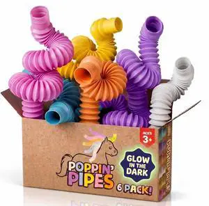 Pop Tubes - Sensory Toys - Toddler Toys - Imaginative Play & Stimulating Creative Learning - Hours of Fun for Kids - Tons of Ways to Play - Non-Mouthable Toy 3+ - 6 Pack Medium Pop Tubes - Sensory Toys - Toddler Toys - Imaginative Play & Stimulating Creative Learning - Hours of Fun for Kids - Tons of Ways to Play - Non-Mouthable Toy 3+ - 6 Pack Medium