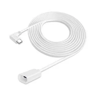 10FT Long Right Angle USB-C Extension Cable: 90° Type C Male to Female Cord Compatible with iPhone 15/16, MagSafe, HomePod & More Type-C Interface Devices (White,10FT) 10FT Long Right Angle USB-C Extension Cable: 90° Type C Male to Female Cord Compatible with iPhone 15/16, MagSafe, HomePod & More Type-C Interface Devices (White,10FT)