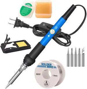 60W Soldering Iron Kit, 110V Soldering Iron Adjustable Temperature 60W Soldering Iron Kit, 110V Soldering Iron Adjustable Temperature