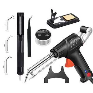 Soldering Iron Kit, Multifunctional Handheld Welding Machine, Portable External Heated Industrial Welding Machine with Adjustable Temperature 390-840°F for Electronics Welding Repair DIY (4) Soldering Iron Kit, Multifunctional Handheld Welding Machine, Portable External Heated Industrial Welding Machine with Adjustable Temperature 390-840°F for Electronics Welding Repair DIY (4)