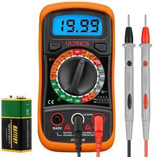 Digital Multimeter Tester, 2000 Counts Volt Meter and Voltage Tester with Backlit LCD, Data Hold and Test Leads for AC DC Voltage, Current, Resistance, Continuity, Diode and Battery Test Digital Multimeter Tester, 2000 Counts Volt Meter and Voltage Tester with Backlit LCD, Data Hold and Test Leads for AC DC Voltage, Current, Resistance, Continuity, Diode and Battery Test