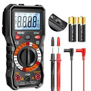 Multimeter with Backlit LCD,Ohm Volt Amp Meter,Non Contact Voltage Tester Measures DC AC Voltage,Current,NCV,Resistance,Capacitance,Diodes,Flashlight Electric Tools for Automotive Battery Test Multimeter with Backlit LCD,Ohm Volt Amp Meter,Non Contact Voltage Tester Measures DC AC Voltage,Current,NCV,Resistance,Capacitance,Diodes,Flashlight Electric Tools for Automotive Battery Test