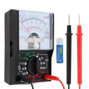 Analog Multimeter, AC/DC Volt 1000V Voltmeter Amp Volt Ohm Voltage Tester Meter with Test Leads and Battery Included Analog Multimeter, AC/DC Volt 1000V Voltmeter Amp Volt Ohm Voltage Tester Meter with Test Leads and Battery Included