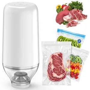 Portable Handheld Food Vacuum Sealer, White(Pump Only) Portable Handheld Food Vacuum Sealer, White(Pump Only)
