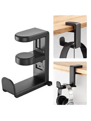 Headphone HookHeadphone StandPC Gaming Headset Holder for DeskDesk Headphone HangerDesk Hook with 360-Degree Adjustable Rotation Headphone HookHeadphone StandPC Gaming Headset Holder for DeskDesk Headphone HangerDesk Hook with 360-Degree Adjustable Rotation