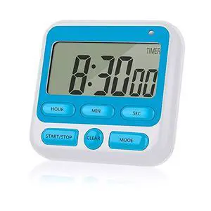 Upgraded Digital Kitchen Timer, ON/Off Switch, 12/24 Hour Clock and Silent Timers, Count Up & Count Down for Kids Teachers Cooking Games Office, Large LCD Display, Loud Alarm and Strong Magnet (Blue) Upgraded Digital Kitchen Timer, ON/Off Switch, 12/24 Hour Clock and Silent Timers, Count Up & Count Down for Kids Teachers Cooking Games Office, Large LCD Display, Loud Alarm and Strong Magnet (Blue)