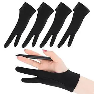 4 Pack Drawing Gloves - Two Fingers Digital Artist Glove - Soft for Graphic Drawing Tablets and Paper Sketching (Small x 4) 4 Pack Drawing Gloves - Two Fingers Digital Artist Glove - Soft for Graphic Drawing Tablets and Paper Sketching (Small x 4)