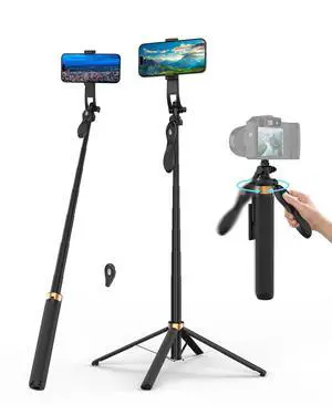 71" Phone Stand Selfie Stick,Cell Phone Tripod with Wireless Remote, iPhone Quadpod Stand,Selfie Stick Tripod for iPhone Compatible with All Cell Phones,Camera 71" Phone Stand Selfie Stick,Cell Phone Tripod with Wireless Remote, iPhone Quadpod Stand,Selfie Stick Tripod for iPhone Compatible with All Cell Phones,Camera