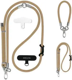 3-in-1 Phone Lanyard Crossbody/Neck/Wrist, Anti-theft Adjustable phone strap with 2 Phone Tabs,Cell Phone Lanyard for All Phones,Sturdy metal buckle, Skin-Friendly for outdoor,Khaki 3-in-1 Phone Lanyard Crossbody/Neck/Wrist, Anti-theft Adjustable phone strap with 2 Phone Tabs,Cell Phone Lanyard for All Phones,Sturdy metal buckle, Skin-Friendly for outdoor,Khaki