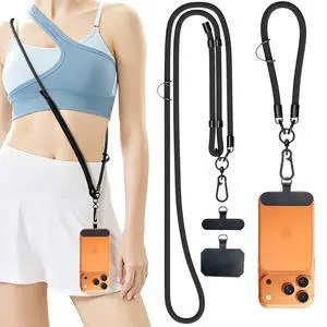 Adjustable Phone Lanyard Crossbody&Wrist Strap with Phone Tether Tab Adjustable Phone Lanyard Crossbody&Wrist Strap with Phone Tether Tab