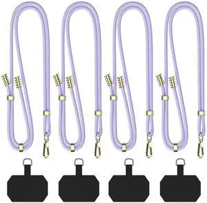 4 Sets Purple Adjustable Crossbod Cell Phone Lanyard 4 Sets Purple Adjustable Crossbod Cell Phone Lanyard