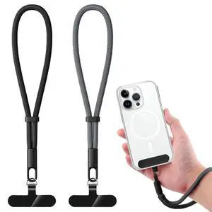 2 Pack Phone Lanyard - 2 Hand Wrist Strap, 2 Tether Tabs, Anti-theft Universal Cell Phone Multifuctional Patch Lanyards, Cell Phone Hand Strap (balck+grey) 2 Pack Phone Lanyard - 2 Hand Wrist Strap, 2 Tether Tabs, Anti-theft Universal Cell Phone Multifuctional Patch Lanyards, Cell Phone Hand Strap (balck+grey)
