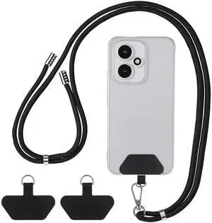 Phone Lanyard Crossbody with 2 Phone Tabs Adjustable Anti Theft Phones Strap for Most Smartphones Universal Cellphone Neck lanyard Cellphone Leash for Travel Hiking Cycling Shopping, Black Phone Lanyard Crossbody with 2 Phone Tabs Adjustable Anti Theft Phones Strap for Most Smartphones Universal Cellphone Neck lanyard Cellphone Leash for Travel Hiking Cycling Shopping, Black