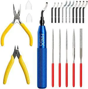 Deburring Tool 3D Printing Kit 19-Pcs for Resin, Metal with Improved Deburring Tool 3D Printing Kit 19-Pcs for Resin, Metal with Improved