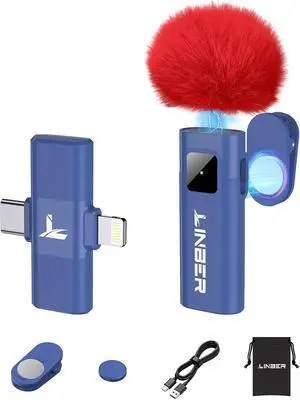 Wireless Lavalier Microphone for iPhone, Noise Cancelling Wireless Lavalier Microphone for iPhone, Noise Cancelling