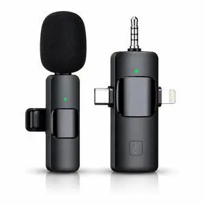 3 in 1 Wireless Lavalier Microphone for iPhone, iPad, Android, Camera,12-Hour Battery, mini Noise Reduction Recording Mic 2.4G Ultra-Low Delay, Microphone for Vlog/ TikTok/YouTube Live Stream( 1 Mic) 3 in 1 Wireless Lavalier Microphone for iPhone, iPad, Android, Camera,12-Hour Battery, mini Noise Reduction Recording Mic 2.4G Ultra-Low Delay, Microphone for Vlog/ TikTok/YouTube Live Stream( 1 Mic)