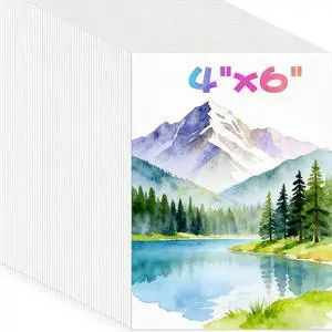100 Sheets Watercolor Paper, 4"x6" Water Color Paper, Loose Drawing Paper 100 Sheets Watercolor Paper, 4"x6" Water Color Paper, Loose Drawing Paper