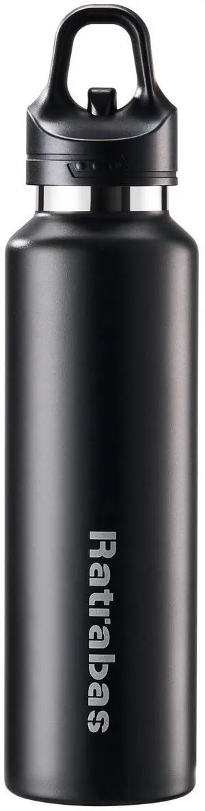 Insulated Water Bottle for Men, 21.6 oz Leak-Proof Tumbler, Black Insulated Water Bottle for Men, 21.6 oz Leak-Proof Tumbler, Black
