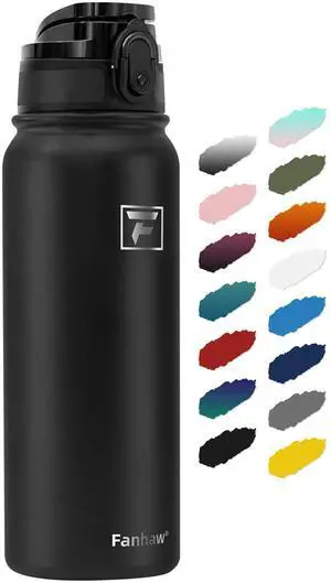 20 oz Insulated Stainless Steel Water Bottle with Anti-Dust Chug Lid, Leakproof Vacuum Metal Everyday Use Bottle for Kids, Teens & Adults, Back to School Essentials (Black) 20 oz Insulated Stainless Steel Water Bottle with Anti-Dust Chug Lid, Leakproof Vacuum Metal Everyday Use Bottle for Kids, Teens & Adults, Back to School Essentials (Black)