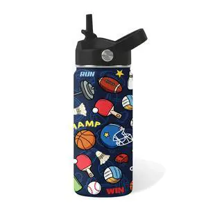 Sports Gifts for Men & Women - 16oz Water Bottle with Straw Lid, Stainless Steel Insulated Bottle, Leakproof, BPA-Free, for Boys Girls, School, Travel - Sport Balls Lovers Kids Birthday Gift Cup (1pc) Sports Gifts for Men & Women - 16oz Water Bottle with Straw Lid, Stainless Steel Insulated Bottle, Leakproof, BPA-Free, for Boys Girls, School, Travel - Sport Balls Lovers Kids Birthday Gift Cup (1pc)