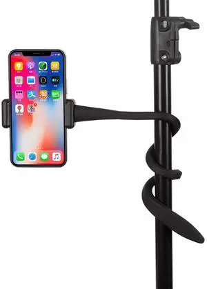 Microphone Holder Cell Phone Holder Adjustable Gooseneck Smartphone Holder for iPhone16/15/14/13/12 Pro Max and Samsung Galaxy All Smartphones Universal Guitar Playing Live Gig Cell Phone Clip Holder Microphone Holder Cell Phone Holder Adjustable Gooseneck Smartphone Holder for iPhone16/15/14/13/12 Pro Max and Samsung Galaxy All Smartphones Universal Guitar Playing Live Gig Cell Phone Clip Holder