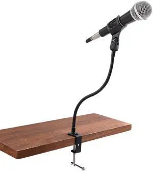360 Degree Flexible Gooseneck Microphone Stand Adjustable Desk Mic Boom Arm Stand with Clip(Black) 360 Degree Flexible Gooseneck Microphone Stand Adjustable Desk Mic Boom Arm Stand with Clip(Black)