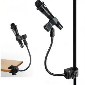 Microphone Holder Gooseneck11.8/30cm Mic Stand Desk With Adjustable Mic Clip & Super Crab Clamp,Heavy-Duty Desk Mount, for Podcasting, Streaming, Podium & Public Speaking.Flexible Gooseneck Mic Mount Microphone Holder Gooseneck11.8/30cm Mic Stand Desk With Adjustable Mic Clip & Super Crab Clamp,Heavy-Duty Desk Mount, for Podcasting, Streaming, Podium & Public Speaking.Flexible Gooseneck Mic Mount