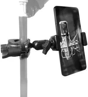 Clamp Phone Mount Mic Stand Phone Holder,Adjustable Phone Holder For Microphone Stand Music Drum,with Clip for iPhone 15 for Samsung Galaxy any Smart Phone Clamp Phone Mount Mic Stand Phone Holder,Adjustable Phone Holder For Microphone Stand Music Drum,with Clip for iPhone 15 for Samsung Galaxy any Smart Phone