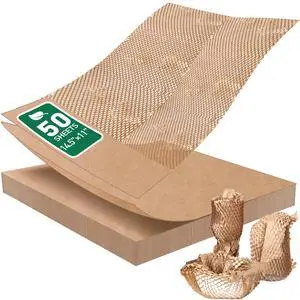 50 Sheets Honeycomb Packing Paper Expanded Size 12" × 16" Unexpanded Size 14.5" × 11" Bubble Cushioning Wrap for Moving Shipping Products Gifts Wrapping Essentials Packaging Materials Supplies 50 Sheets Honeycomb Packing Paper Expanded Size 12" × 16" Unexpanded Size 14.5" × 11" Bubble Cushioning Wrap for Moving Shipping Products Gifts Wrapping Essentials Packaging Materials Supplies