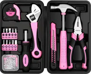 86PCS Pink Tool Set Household DIY Tool Kit for Women with Storage Toolbox, Small Compact Hand Tool Box Set for Home Use, DIY, Apartment, Office & Home Repair 86PCS Pink Tool Set Household DIY Tool Kit for Women with Storage Toolbox, Small Compact Hand Tool Box Set for Home Use, DIY, Apartment, Office & Home Repair