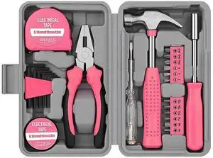 24Pcs Pink Women Portable Hand Tool Kit for Home DIY Repair 24Pcs Pink Women Portable Hand Tool Kit for Home DIY Repair