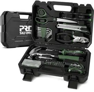 93-Piece Tool Kit, Basic Household Tool Set, Green 93-Piece Tool Kit, Basic Household Tool Set, Green