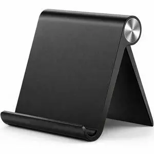 Adjustable Tablet Stand Holder, Premium Portable Desktop Dock for Office & Home, Compatible with iPad Pro, Air, Mini & iPhone, Aluminum Alloy, Black, Anti-Scratch Silicone Pad (Black) Adjustable Tablet Stand Holder, Premium Portable Desktop Dock for Office & Home, Compatible with iPad Pro, Air, Mini & iPhone, Aluminum Alloy, Black, Anti-Scratch Silicone Pad (Black)