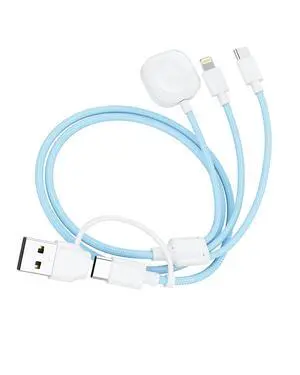Apple Watch Charger Cable 6FT 3 in1Multi Charging Cable for iwatch iPhone Nylon Braided USB A/C to Lightning Type C Multi Charger Cord Long iWatch Magnetic Wireless Charger- Travel Essentials Apple Watch Charger Cable 6FT 3 in1Multi Charging Cable for iwatch iPhone Nylon Braided USB A/C to Lightning Type C Multi Charger Cord Long iWatch Magnetic Wireless Charger- Travel Essentials