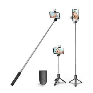 Selfie Stick Tripod with Light,3 in 1 Extendable Selfie Stick with Wireless Remote,Portable Phone Tripod Stand Compatible with iPhone 16 15 14,Samsung Smartphone and More Selfie Stick Tripod with Light,3 in 1 Extendable Selfie Stick with Wireless Remote,Portable Phone Tripod Stand Compatible with iPhone 16 15 14,Samsung Smartphone and More