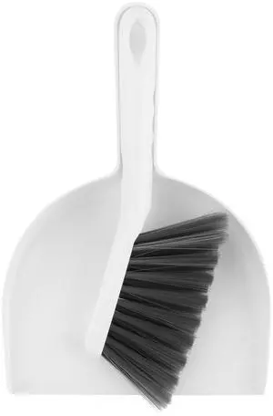 Small Broom and Dustpan Set, Dustpan and Brush Set, White Small Broom and Dustpan Set, Dustpan and Brush Set, White