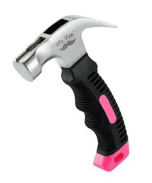 Claw Hammer, 8oz, Pink, Magnetic Claw Hammer, 8oz, Pink, Magnetic