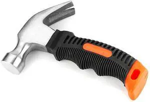 11.6 Oz Small Claw Hammer, Forged Steel Stubby Tack Hammer with Shock-absorbing Plastic Handle for Driving and Pulling Out Nails (1) 11.6 Oz Small Claw Hammer, Forged Steel Stubby Tack Hammer with Shock-absorbing Plastic Handle for Driving and Pulling Out Nails (1)
