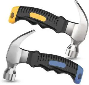 2 PacK Small Claw Hammer Forged Hardened Steel Head With Non-Slip Handle 2 PacK Small Claw Hammer Forged Hardened Steel Head With Non-Slip Handle