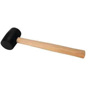 1129 8 oz. Black Rubber Mallet with Wood Handle 1129 8 oz. Black Rubber Mallet with Wood Handle