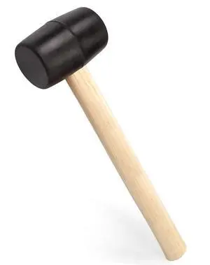 Rubber Mallet Hammer - 8 oz. Small Mallet with Wood Handle - Double Faced Heavy Duty Rubber Head Rubber Mallet Hammer - 8 oz. Small Mallet with Wood Handle - Double Faced Heavy Duty Rubber Head