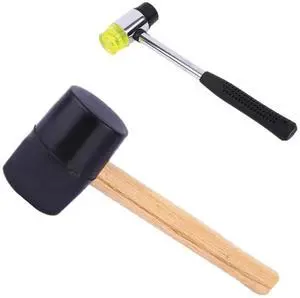 Rubber Mallet Hammer Set,8oz Rubber Mallet Hammer and 25mm Double-Faced Soft Hammer for Flooring, Tile, Crafts and Woodworking (8oz & 25mm) Rubber Mallet Hammer Set,8oz Rubber Mallet Hammer and 25mm Double-Faced Soft Hammer for Flooring, Tile, Crafts and Woodworking (8oz & 25mm)