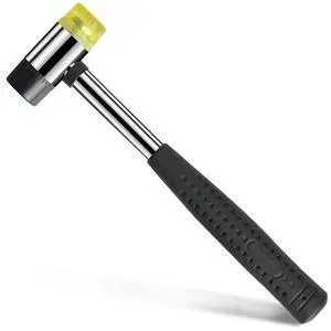 Small Rubber Mallet Hammer 1", 25 mm Double-Sided Head, Non-Slip Grip Small Rubber Mallet Hammer 1", 25 mm Double-Sided Head, Non-Slip Grip