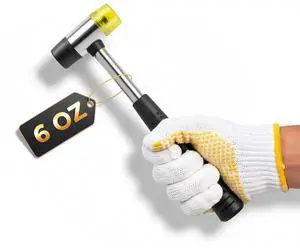 25mm Double-Faced Rubber Mallet Hammer Soft Non-Marring Rubber Head, Lightweight & Shockproof with Non-Slip Handle, Durable Scratch-Free Tool for Jewelry, Leather, Flooring, Tile & DIY 25mm Double-Faced Rubber Mallet Hammer Soft Non-Marring Rubber Head, Lightweight & Shockproof with Non-Slip Handle, Durable Scratch-Free Tool for Jewelry, Leather, Flooring, Tile & DIY