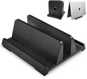 Vertical Laptop Stand Holder, ABS Organizer with Adjustable Dock, All in 1 Design Space-Saving, Sturdy Laptop Computer Holder for PC up to 17.3 inches, MacBook, Mini PC, Pad, Phone (Black, 1 Slot) Vertical Laptop Stand Holder, ABS Organizer with Adjustable Dock, All in 1 Design Space-Saving, Sturdy Laptop Computer Holder for PC up to 17.3 inches, MacBook, Mini PC, Pad, Phone (Black, 1 Slot)